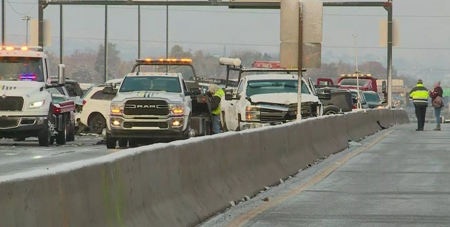 самое крупное ДТП, ДТП в США, масштабное ДТП