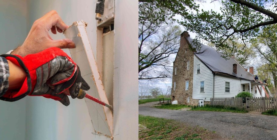 Стена, дом, странный шум в стене, семейная пара, гипсокартон, дыра в стене, странные звуки, кошка за стеной, животное в стене,