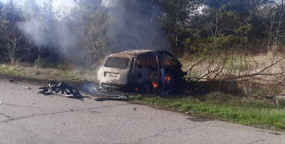 автомобиль, херсон, обстрел