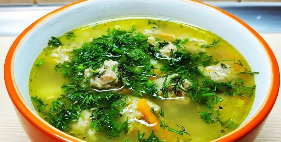 Супы с фрикадельками и рисом - рецепты с фото