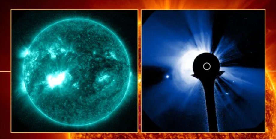 Солнце вспышка корональный выброс массы Солнце вспышка корональный выброс массы