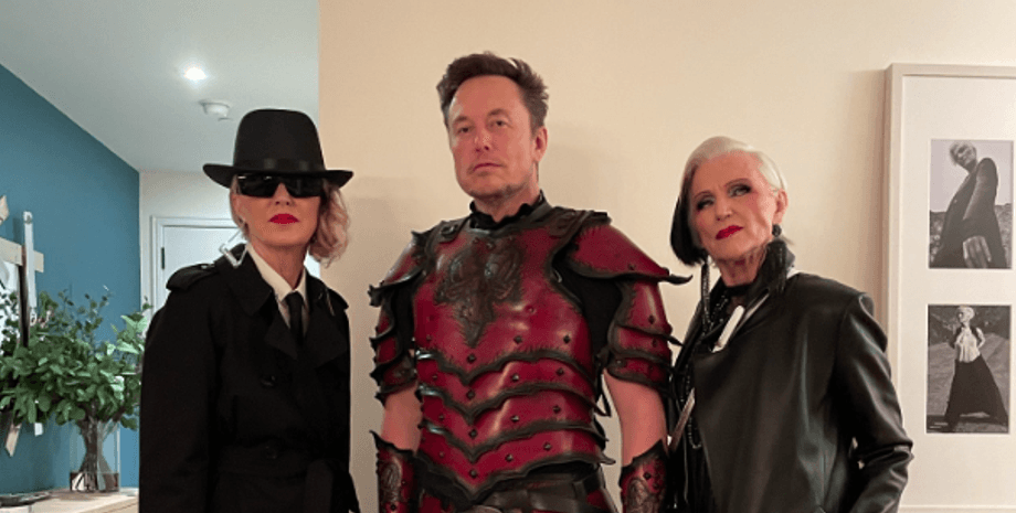 илон маск, мама илона маска, мэй маск, хэллоуин 2022, костюмы на хэллоуин, илон маск в румынии, замок дракулы