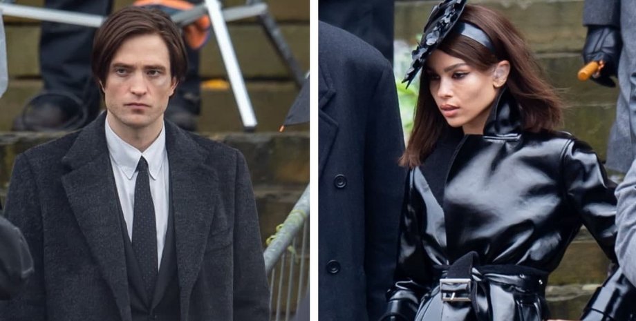 Роберт Паттинсон, Зои Кравиц, коллаж, Бэтмен