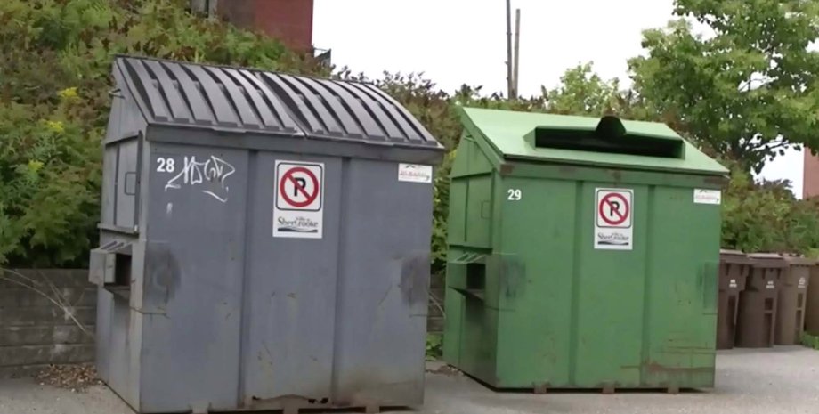Контейнеры для мусора, канада, полиция, фото