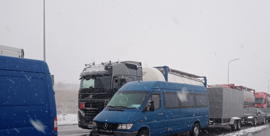 протест, вантажівки, фури, Польщі, кордон, перевізники