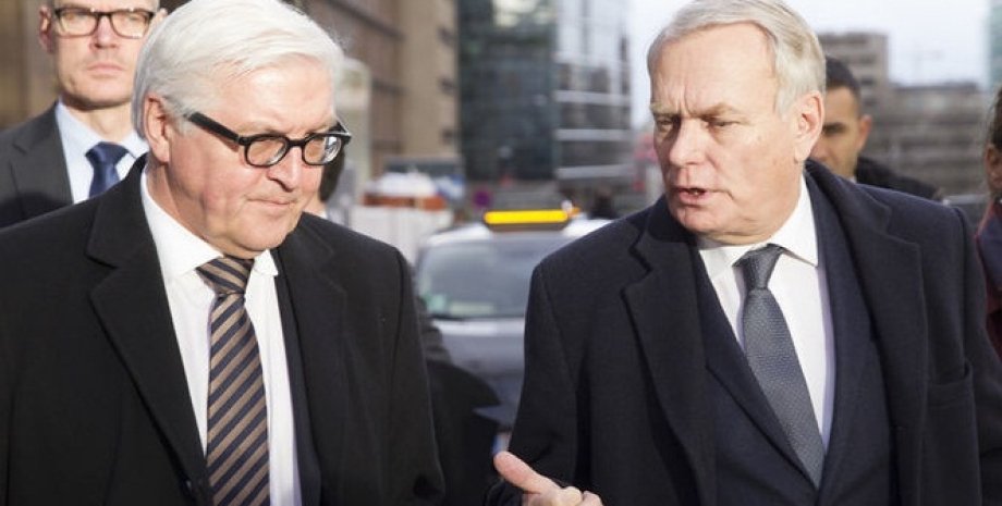 Министры иностранных дел Германии и Франции Франк-Вальтер Штайнмайер и Жан-Марк Эро / Фото: ЕРА