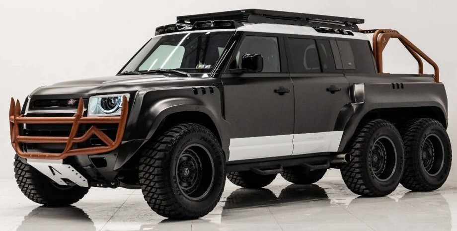 Land Rover Defender, тюнінг Land Rover Defender, Land Rover Defender 6X6, Шестиколісний Land Rover