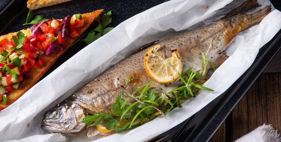 форель, форель у духовці, запечена форель