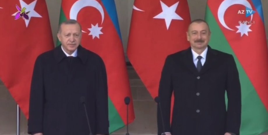 эрдоган, алиев, парад, баку