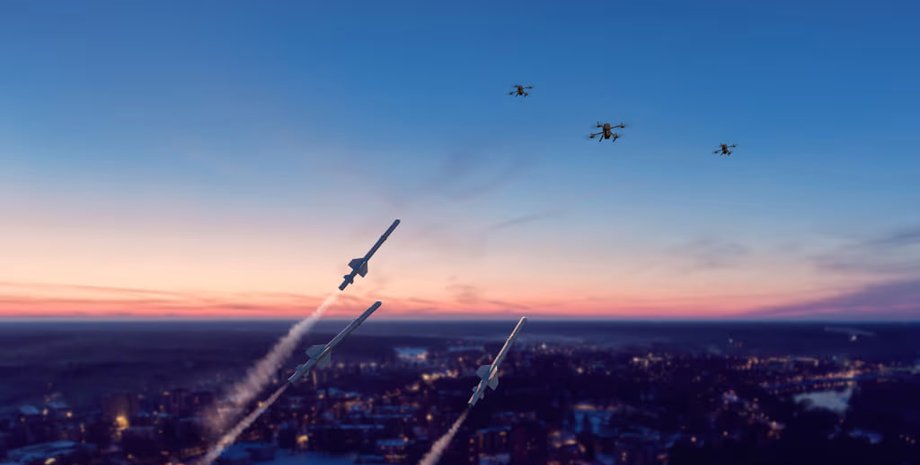 ЗС РФ запустили дрони й ракети для обстрілу України