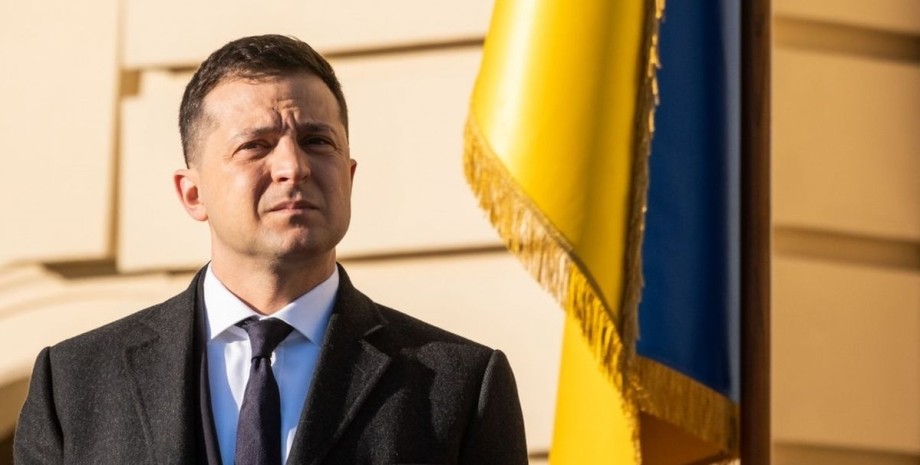 Владимир Зеленский, президент Украины, украинский флаг, санкции СНБО против Януковича и ко