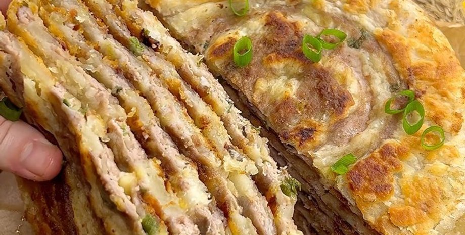 лепешки с фаршем и картошкой, перекус, рецепт