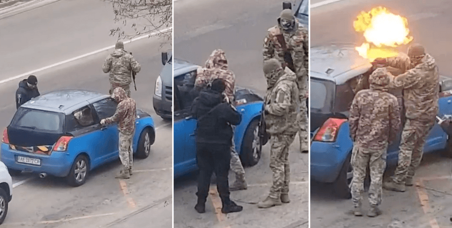 ТЦК в Вышгороде, ТЦК газ, ТЦК газовый баллончик, скандал ТЦК, скандал мобилизация, газ