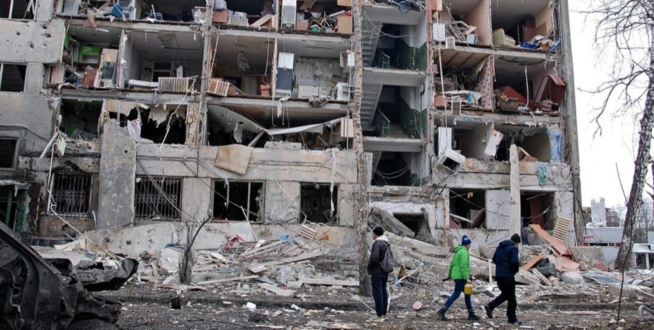война украина, разрушенные дома, попадание снаряд, дома украина