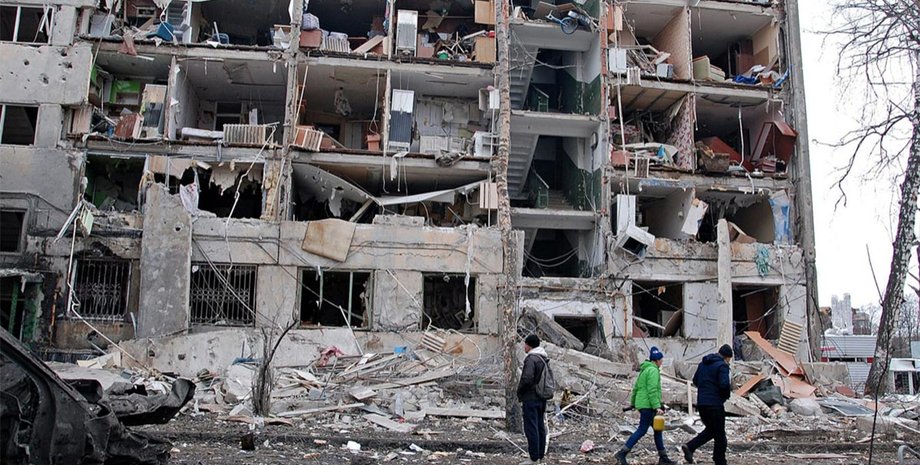 война украина, разрушенные дома, попадание снаряд, дома украина