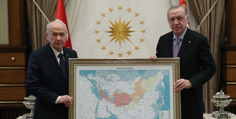 карта "тюркського світу", Туреччина, ердоган