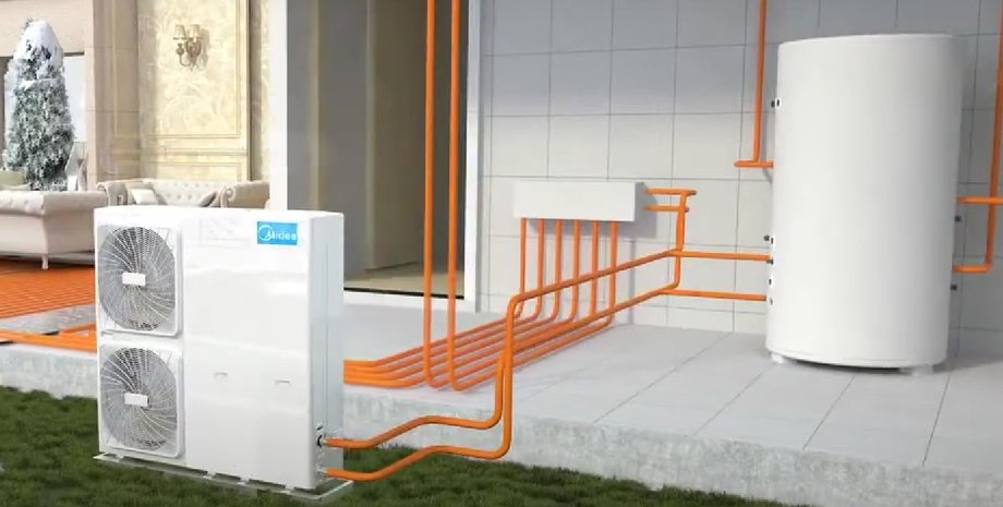 Тепловой насос Midea для нагрева воды