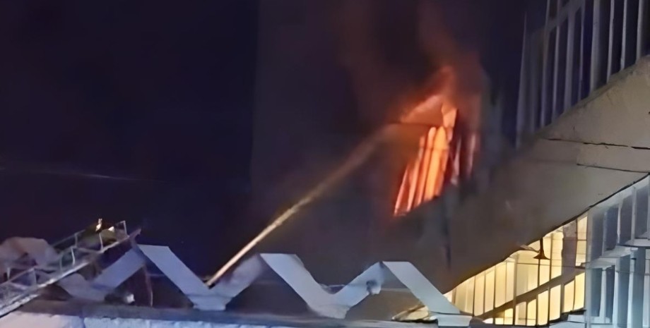 Последствия атаки БПЛА в Брянске БПЛА, пожар, Брянск,