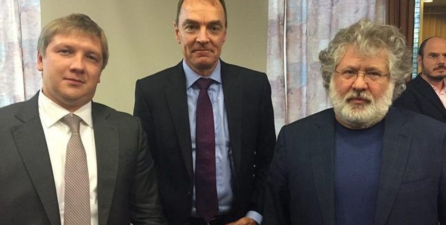 Андрей Коболев, Марк Роллинз, Игорь Коломойский / Фото: "РБК-Украина"