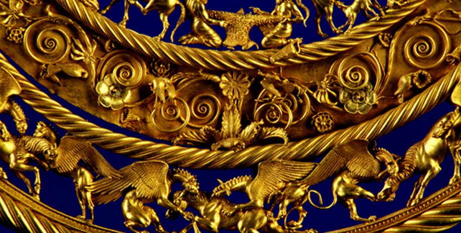 скіфське золото, пектораль скіфи, скіфська пектораль, пектораль скіфського царя, музей, окупанти