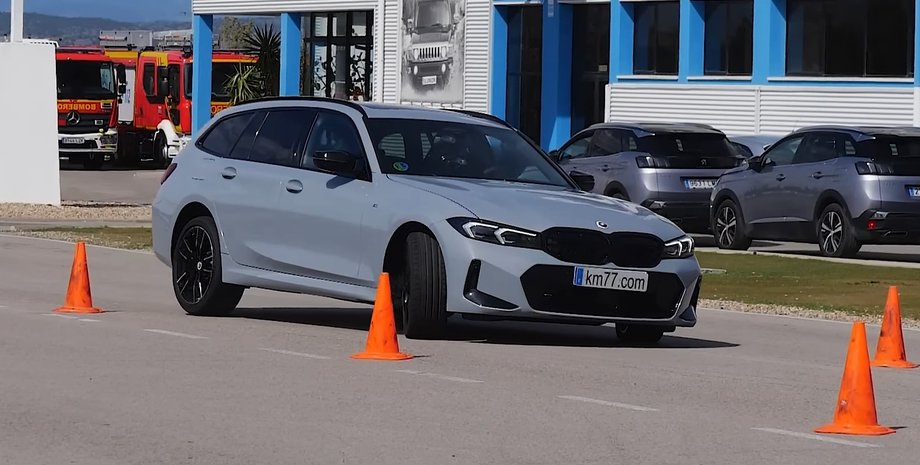 BMW, BMW M340d, BMW 3 Series, Эксперты, Управляемость, Тесты, Лосиный тест, Универсал, Авто, Автомобили, Видео