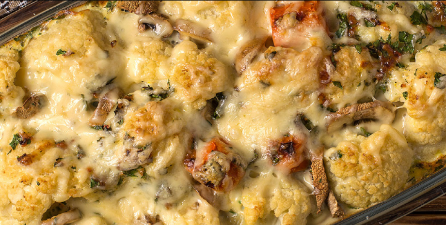 Запеченный картофель с цветной капустой и сыром Запеченный картофель с цветной капустой и сыром, рецепт