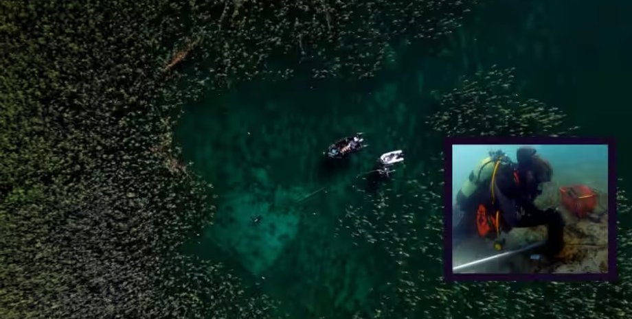 охридское озеро, деревня на дне озера