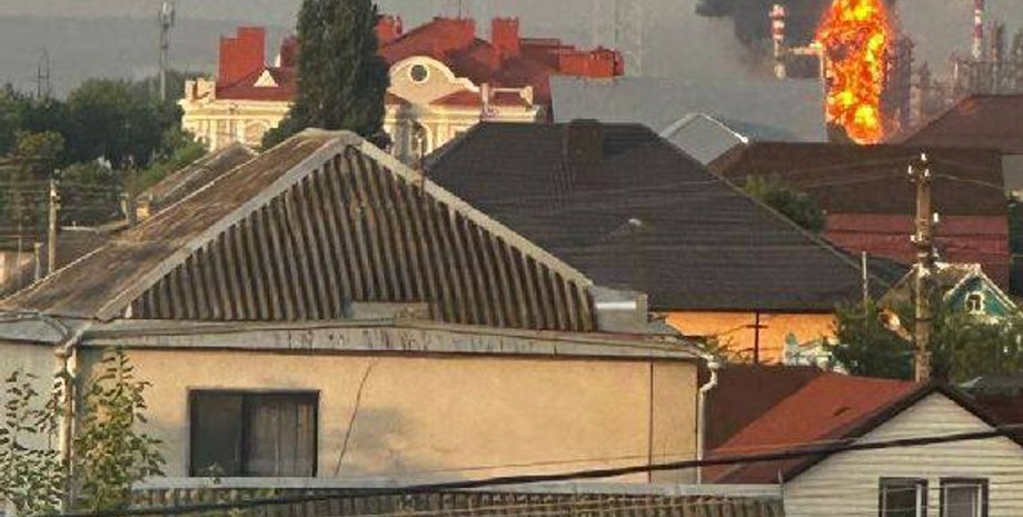 Атака БпЛА на Афипский НПЗ в РФ