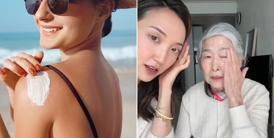 Блогер с бабушкой, уход за кожей, нет морщин, секрет ухода за кожей, пенсионерка, блогер, внучка, красота, не дорогая процедура, уход за кожей