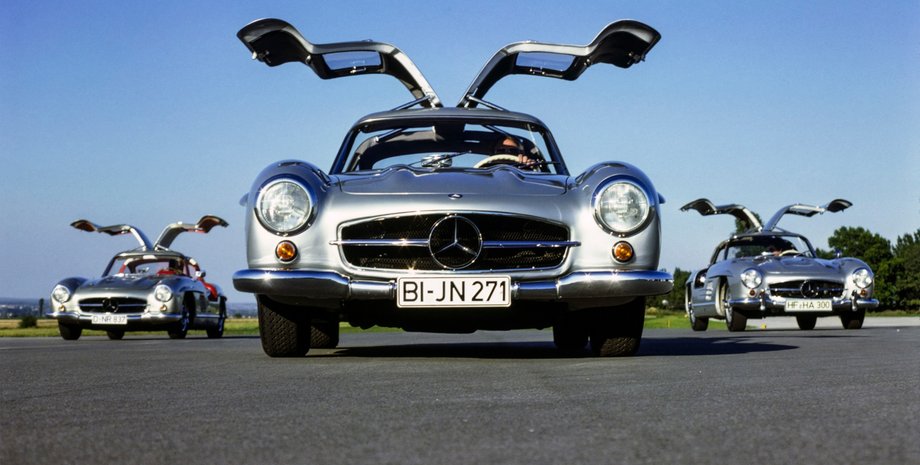 mercedes-benz_300_sl, Mercedes-Benz 300 SL, Mercedes 300 SL, Mercedes 300 SL Gullwing, суперкар Mercedes