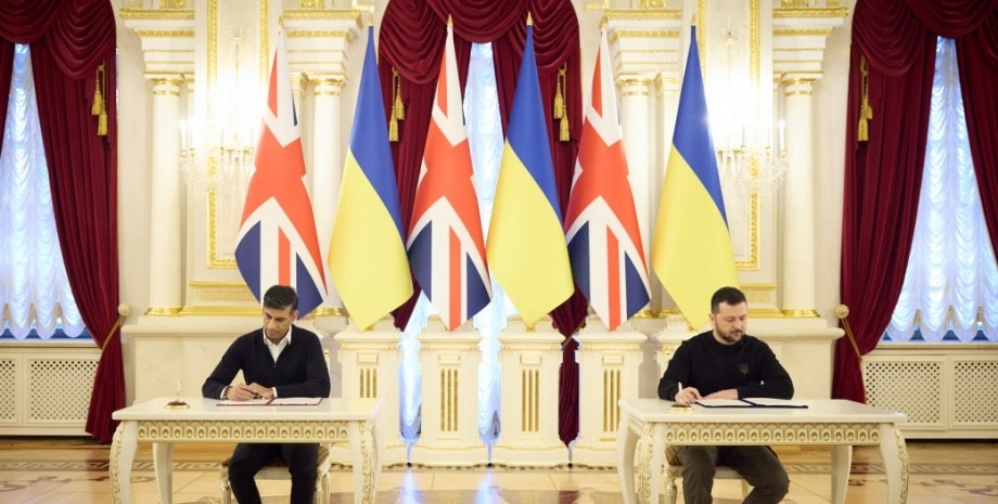 Владимир Зеленский, Риши Сунак, премьер-министр Великобритании, президент Украины