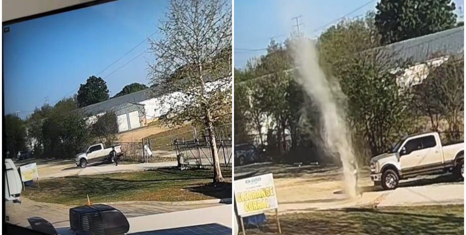 Пиловий диявол, вихор, аномалія, відео, США, стихійне явище, камера відеоспостереження, цікаві факти