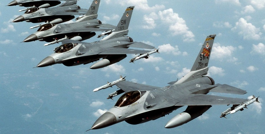 Истребители F-16, самолеты, F-16
