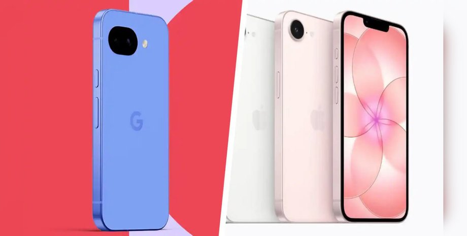Google Pixel 10a та Apple iPhone 17e