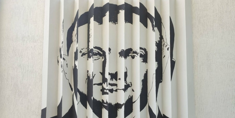 Зеленский, Путин, война в Украине, граффити
