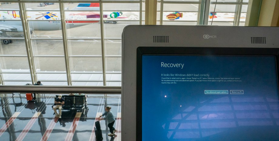 Глобальний збій, аеропорт, фото