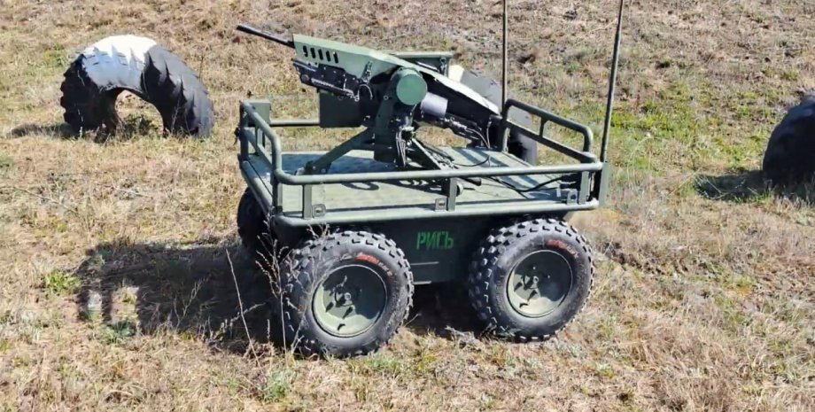 The land drone can be equipped with robotic turls, turning it into a assault com...