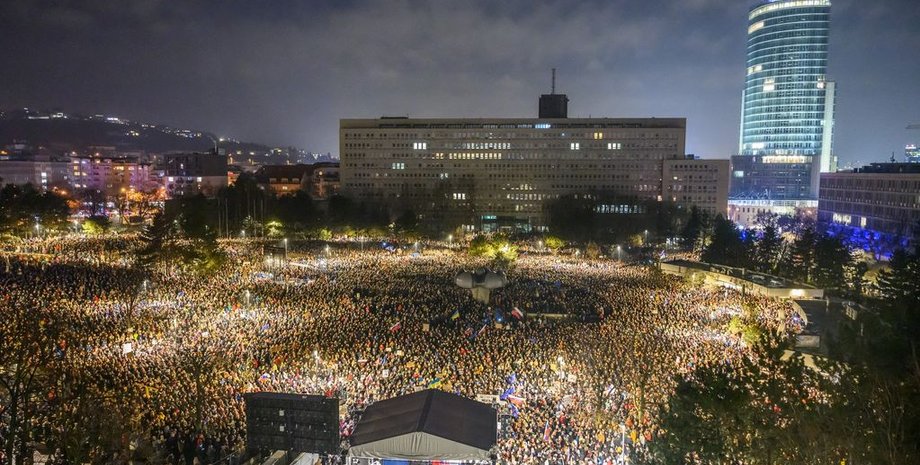 майдан словакия, митинг словакия