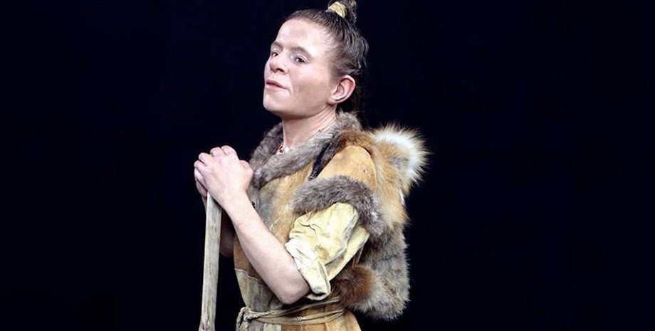 женщина, палка, шуба, фото