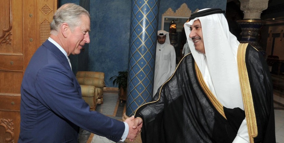 Встреча принца Чарльза с шейхом Катара Хамадом бин Джассимом