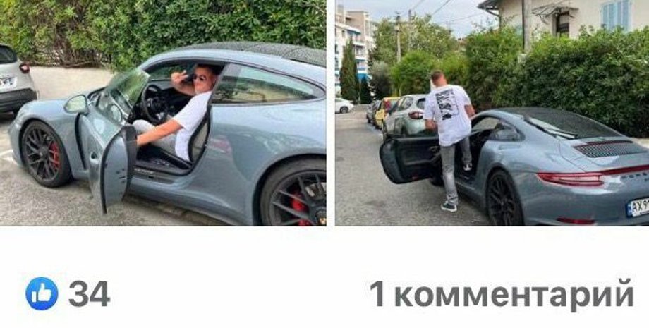 Сергій Колесник за кермом автомобіля Porsche 911, директор Департаменту із земельних ресурсів Харкова Сергій Колесник