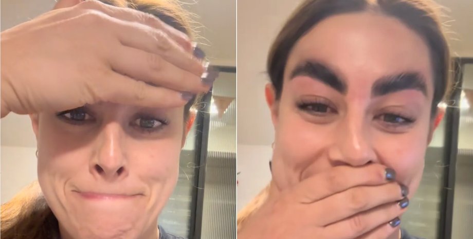 Британка показала на відео невдале ламінування брів