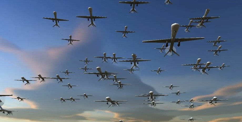 політ рою безпілотників рій дронів