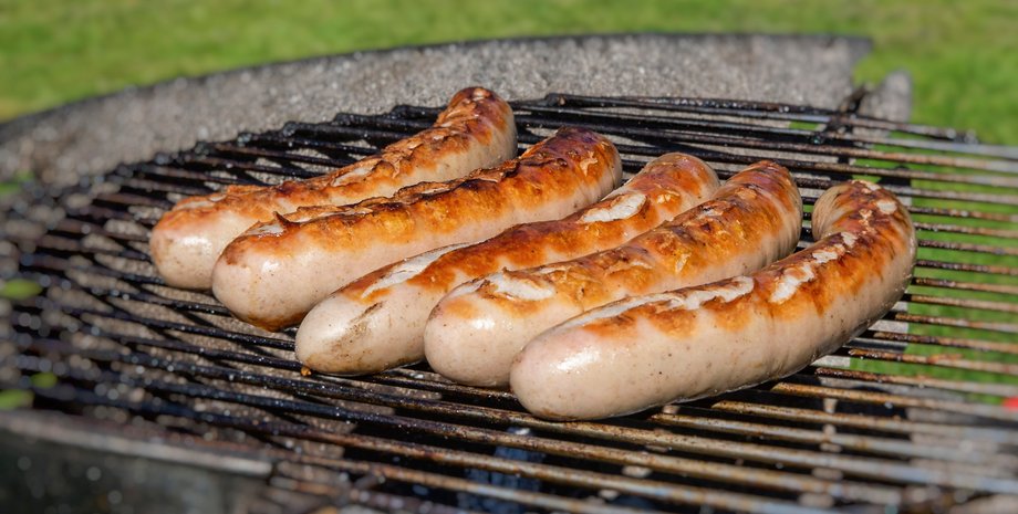 сосиски гриль, мясо, пикник