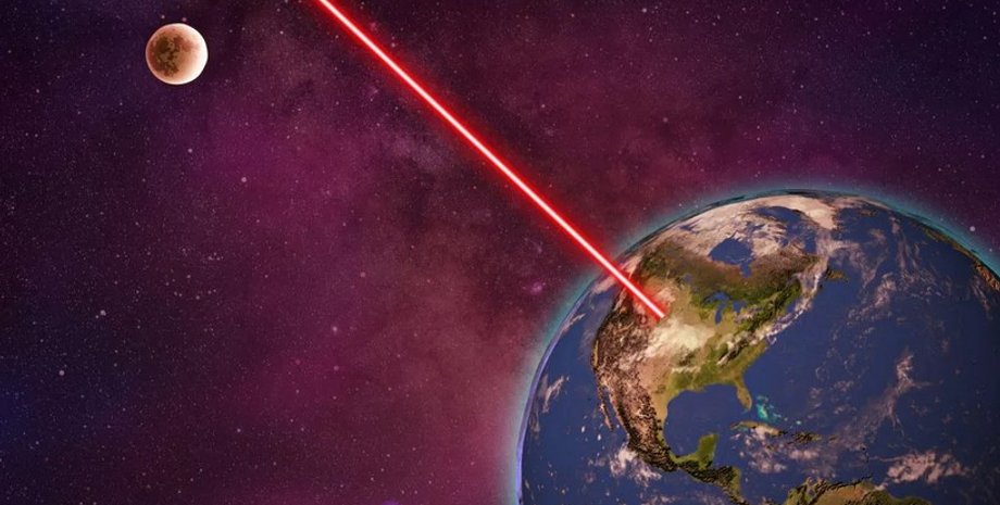 Земля, космос, луч, связь, зонд