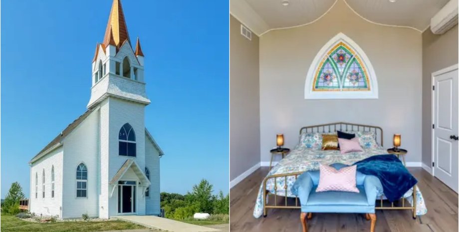 Пассивный доход, сдача в аренду недвижимости, дома, жилье, заработок, Airbnb, ремонт в старой церкви до и после
