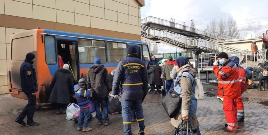 Эвакуация Донбасс гражданские Минреинтеграции Донецкая Луганская область