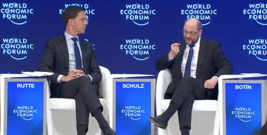 Марк Рютте и Мартин Шульц / Фото: weforum.org
