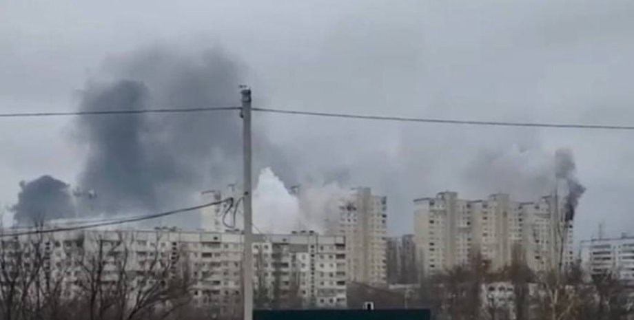 Пожар, Харьков, жилые дома