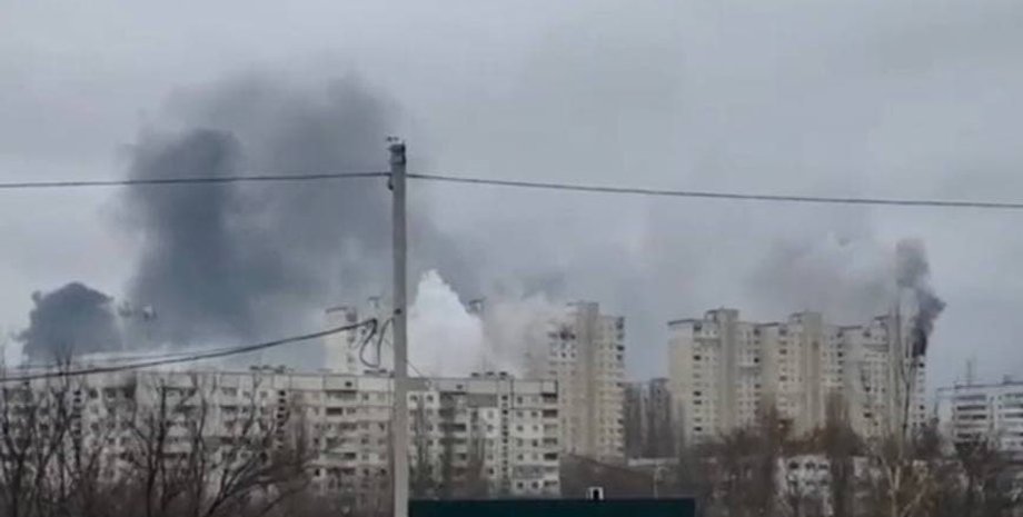 Пожар, Харьков, жилые дома